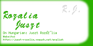 rozalia juszt business card